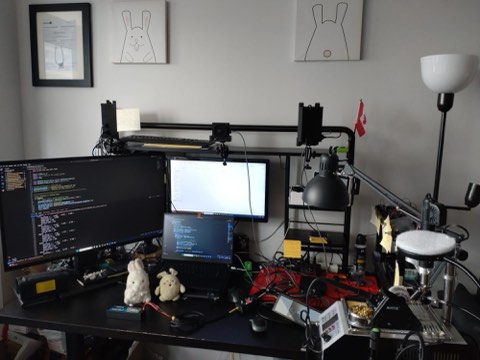 CAS development bench in the laboratory.