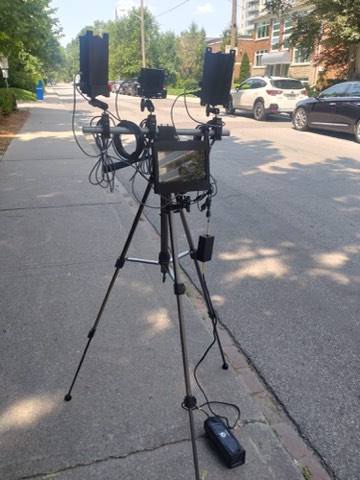 Street testing of radar detection range.