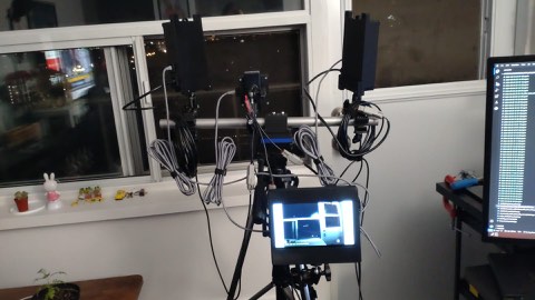 Laboratory testing of the mmWave radar sensors.