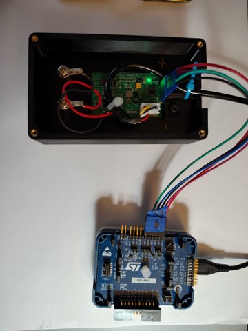 Troubleshooting firmware uploading on the D4D sensor PCB.