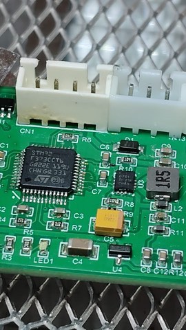 D4D moisture sensor PCB on the bench.