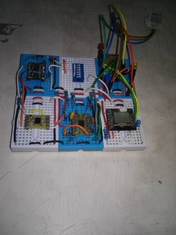 First prototype of the EKG acquisition circuit.