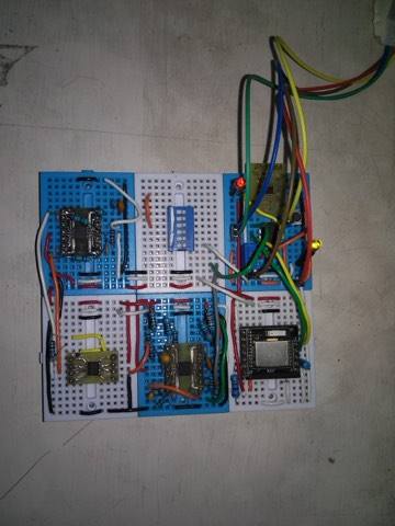 Second view of the first EKG prototype build.