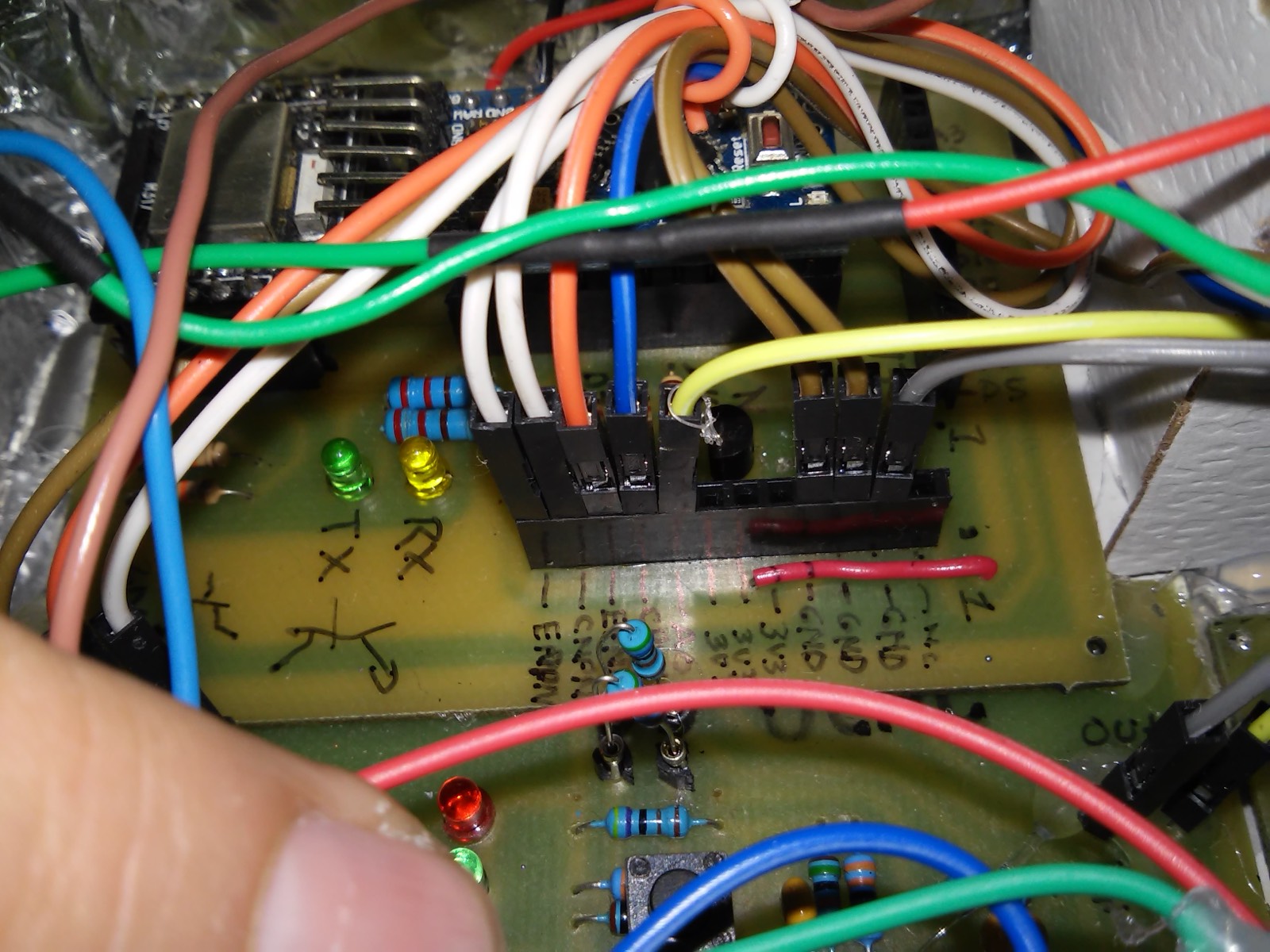 Testing the low-power veterinary EKG acquisition PCB.