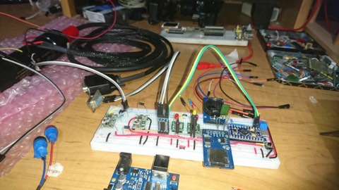 First bench testing and troubleshooting of the logger.