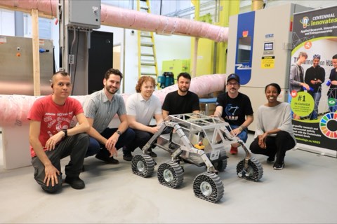 The Pebble rover engineering team at work.