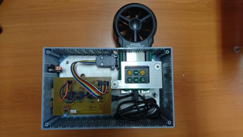 Finished electronics of the dome weather station.