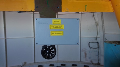 The weather instrument mounted in the telescope dome.
