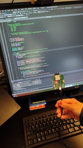 First power-on quick test of the wearable board.
