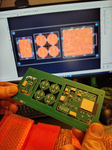Finished wearable PCB ready for integration.